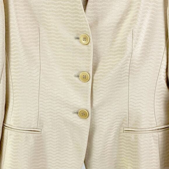 GIORGIO ARMANI Vintage Wool Tan Beige Two Piece Jacket and Skirt Suit Set - Picture 7 of 15